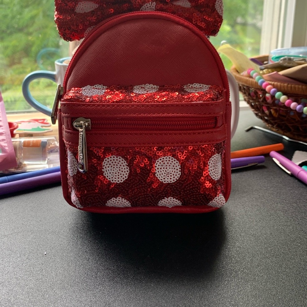 Loungefly Red and White Minnie Mouse Mini Backpack